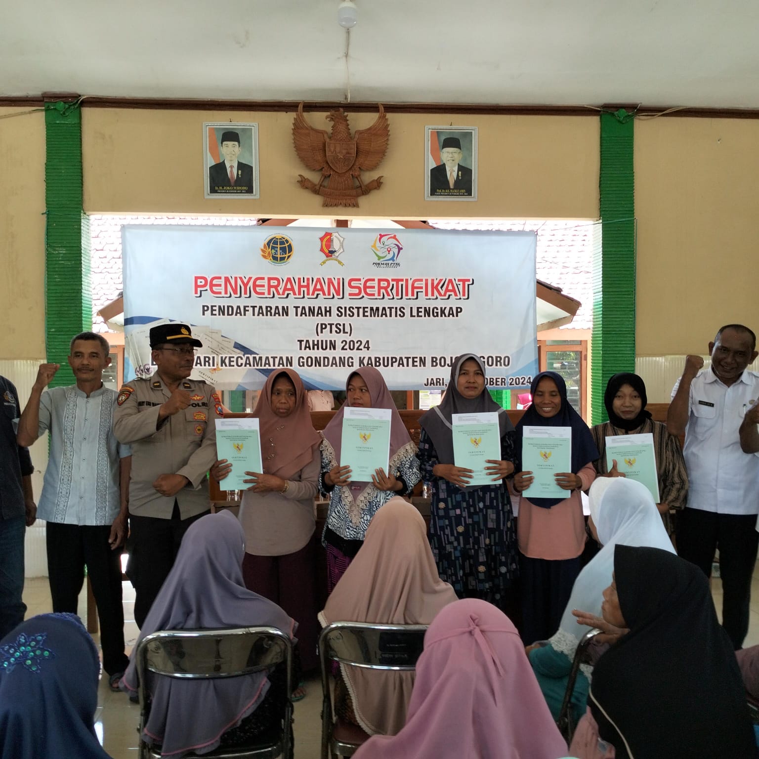 PEMBAGIAN SERTIFIKAT GRATIS DI DESA JARI KECAMATAN GONDANG TAHUN 2024