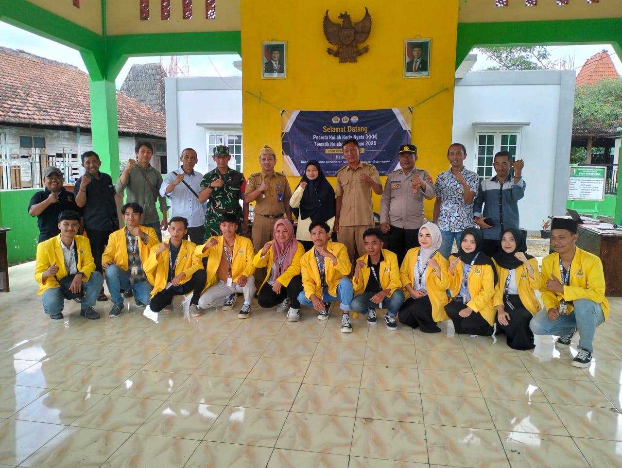 Pembukaan KKN Mahasiswa Unigoro di Desa Krondonan