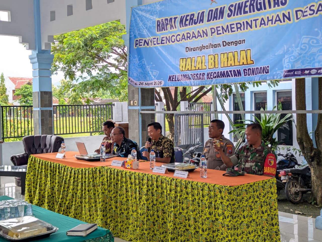 Rapat Kerja dan Sinergitas Pemerintahan Desa Kecamatan Gondang Tahun 2026